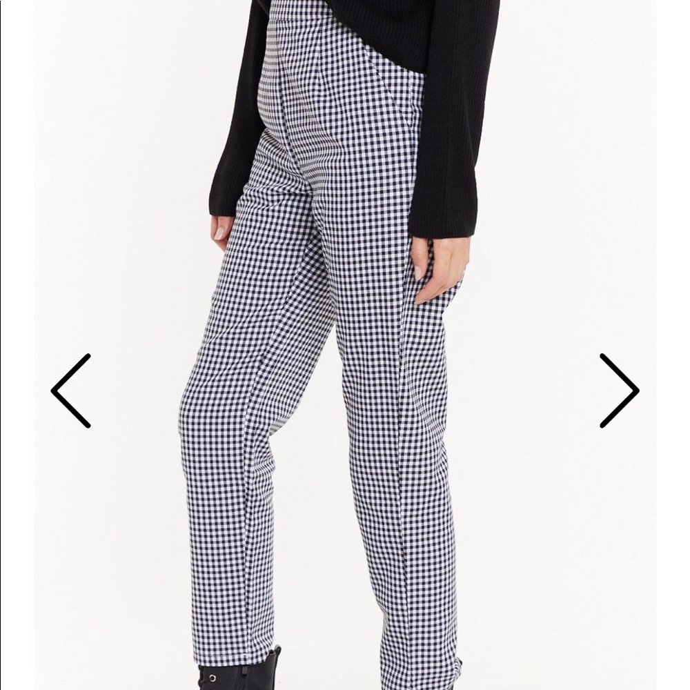 nasty gal gingham trousers